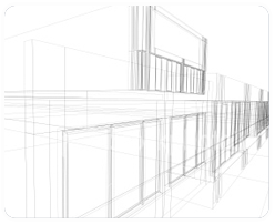 wire frame drawing of the design